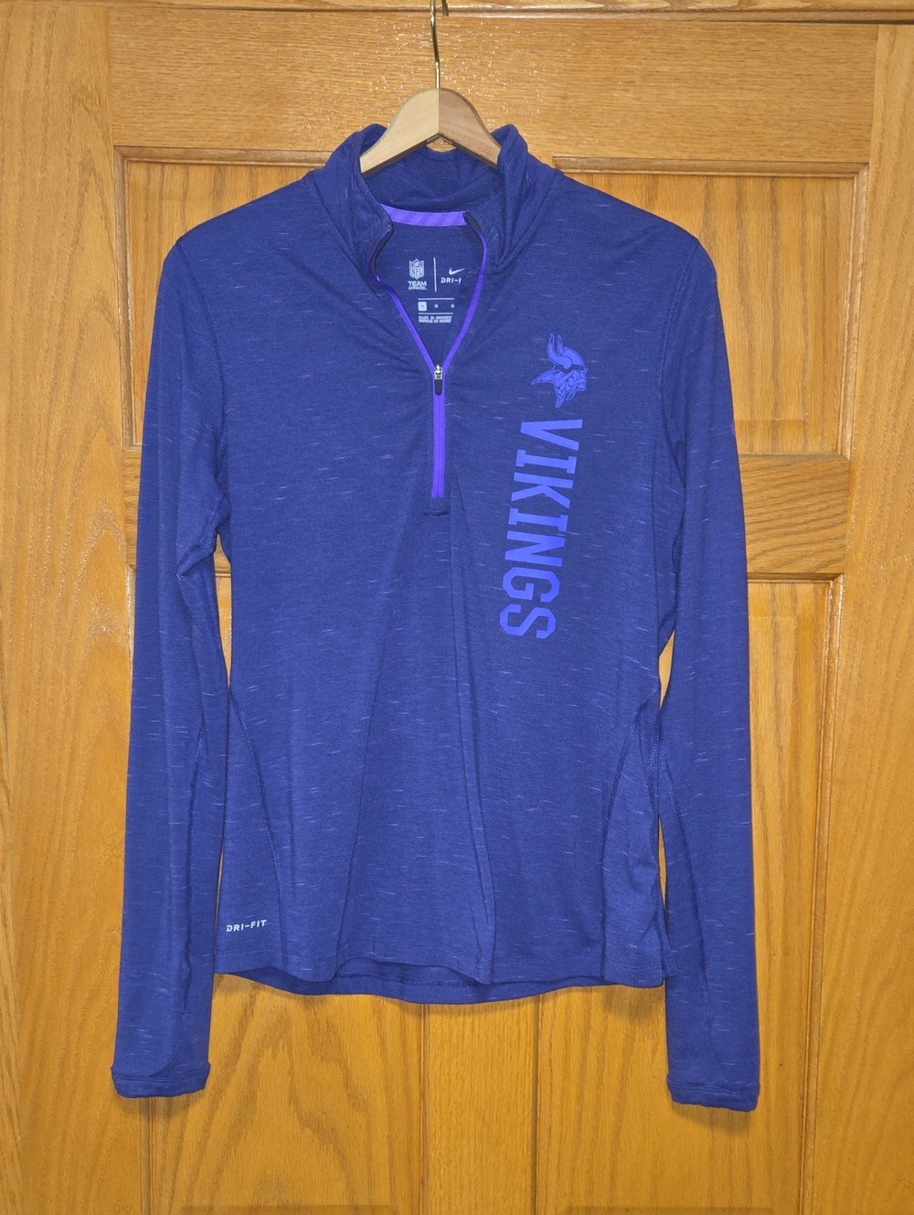 NFL Vikings Women's Purple Quarter-Zip Performance Top
